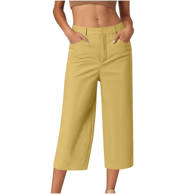 ShomPort Pantalon de Golf pour Femmes, Tenue de Bureau Décontractée, Ample, Extensible, Pantalon Court de Travail, Léger, Athlétique, Pantalon de Bureau
