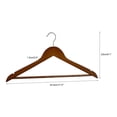 thumbnail image 3 of Mainstays, Adult Wooden Clothes Hanger, Walnut Color, 5 pack, 3 of 8