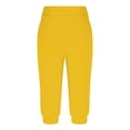 thumbnail image 4 of Timegard Womens Sweatpants Capri Pants Cinch Bottom Solid Color Cropped Joggers Workout Pants with Pockets, 4 of 6