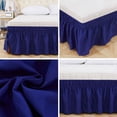 thumbnail image 4 of Solid Color Elastic Bed Skirt Wrinkle Free Dust Ruffle for Twin Queen King US Size, 4 of 4