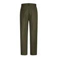 thumbnail image 2 of FRSASU Pantalon Habillé pour Homme Coupe Classique Chino Plissé Infroissable Sans Repassage Infroissable Extensible Pantalon de Complet Vert Armée, 2 of 5
