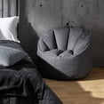 thumbnail image 3 of Bouclair Pouf Poire en Toile Gris Foncé, 3 of 10