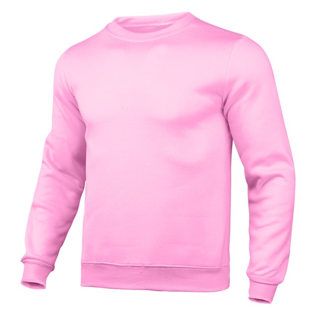 Ediodpoh Chandail à Col Rond pour Homme, Coupe Ajustée, Automne, Décontracté, Uni, Haut, Couleur, Col Rond, Long, Veste, Automne, Poche, Manches Longues, Blouse pour Homme, Chandail à Col Rond, Rose, TG