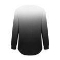 thumbnail image 5 of FAIWAD Womens Long Sleeve Ribbed Tunic Tops Round Neck Loose Side Split Button Decor T Shirts, 5 of 5