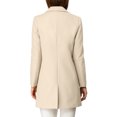 thumbnail image 3 of INSPIRE CHIC Manteau Long Classique pour Femme à Revers Cranté, Manches Longues, 3 of 6