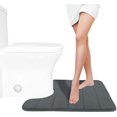 thumbnail image 1 of ORUYROP Memory Foam Toilet Bath Mat U-Shaped, 24 X 20 Inches,Soft and Comfortable, Super Water Absorption, Non-Slip, Machine Wash and Easier to Dry for Bathroom Commode Contour Rug, Dark Gray, 1 of 7