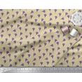 thumbnail image 3 of Soimoi Beige Velvet Fabric Freesia Floral Printed Fabric 1 Yard 58 Inch Wide, 3 of 5