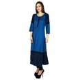 thumbnail image 3 of Phagun Kurti Bleu de Designer Indien Haut Kurta Femme Rayonne Haut Décontracté Tunique Robe, 3 of 7