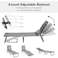 thumbnail image 4 of Outsunny Adjustable Outdoor Lounge Chair - Kids, Grey, 4 of 10