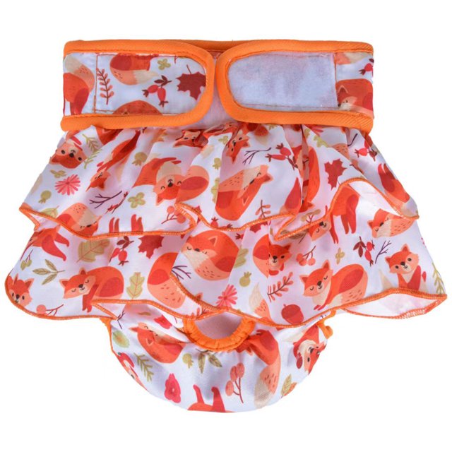 Washable Dog Diapers, Highly Absorbent Dog Diapers for Female Dogs, Dog Dresses for Dogs in Heat, Period, Incontinence, or Excitable Urination (Large, squirrel