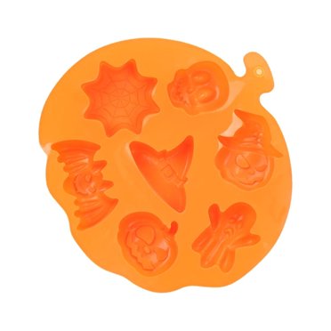Halloween Silicone Baking Molds DIY Nonstick Cake Cake Pan Compact Size Pan Baking Mold for Making Pudding Ice Cube Chocolate Cupcakes Circular