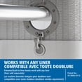 thumbnail image 4 of Mainstays Norwalk Easy Hang Fabric Shower Curtain with Built-in Rings, 70” x 74”, Grey, 4 of 9