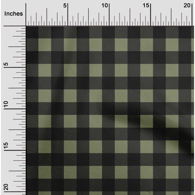 oneOone Cotton Flex Fabric Gingham Check Decor Fabric Printed BTY 40 Inch Wide