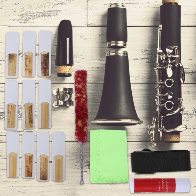Ensemble d'Accessoires pour Clarinette, Graisse de Liège pour Clarinette, Roseau Mince Léger et Doux pour Amateurs d'Instruments de Clarinette Débutants Professionnels