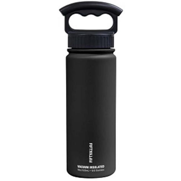 Icy-Hot Hydration V40006BK0 40 oz Matte Black Vacuum Insulated Bottle - 3 Finger Grip Lid