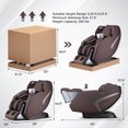 thumbnail image 3 of Costway 4D SL-Track Full Body Massage Chair with Zero-Gravity Design Heated Shawl Brown, 3 of 10