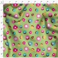 thumbnail image 4 of Soimoi Green Modal Satin Fabric Donuts Food Print Fabric by Yard 42 Inch Wide, 4 of 5