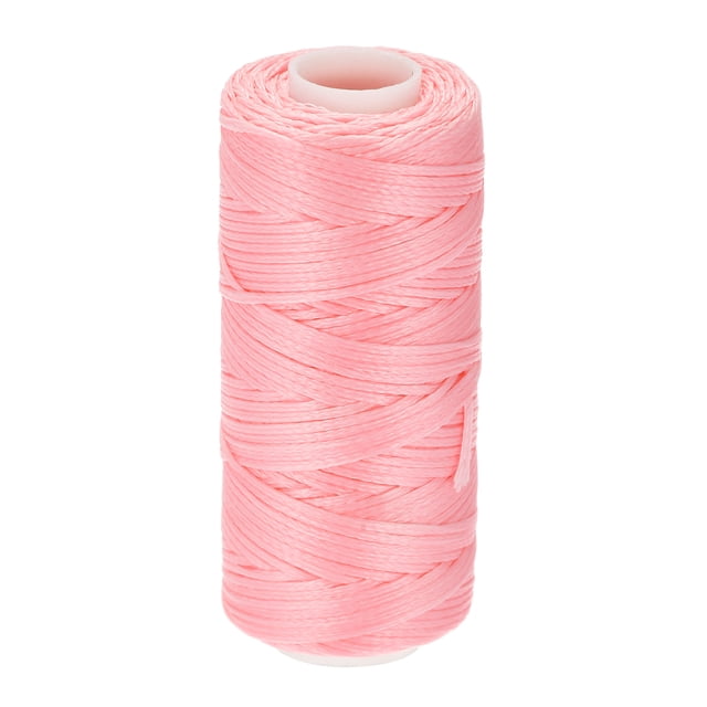 Unique Bargains Fil Ciré en Polyester Rose, 55 Yards 150D/1mm