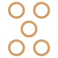 thumbnail image 1 of MERIGLARE Air Pump Piston for Air Compressor Upgrade Rubber Piston 5Pcs 550W Yellow, 1 of 9
