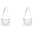 thumbnail image 1 of maskred Sac sous-Bras pour Femmes à la Mode et Polyvalent pour Tous les Jours Large Blanc 2Set, 1 of 6