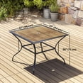 thumbnail image 3 of Outsunny Table à Manger d'Extérieur avec Dessus en Panneau PC, Table de Patio Carrée pour 4, 3 of 10