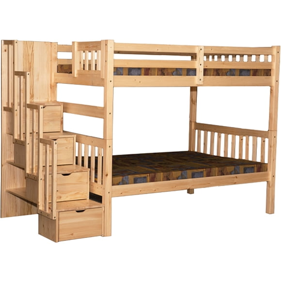 Staircase Full over Full Bunk Bed