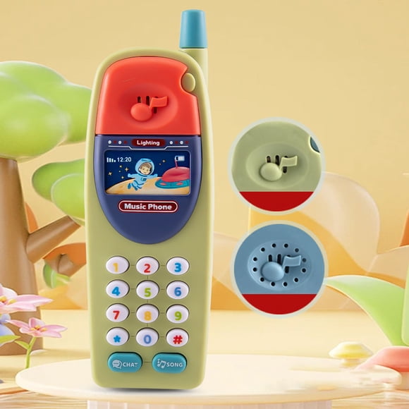 BotaniNest Téléphone pour Enfants F Ake Interactif Jouet de Téléphone Cellulaire pour Bébé avec Effet Sonore Jouet Musical de Sons pour Bébé Jouet de Téléphone pour Enfants Bleu Foncé