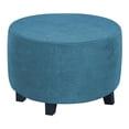 thumbnail image 1 of GUOOL Housses Rondes pour Pouf Housses pour Pouf en Spandex Amovibles Housses de Protection pour Repose-Pieds Bleu Paon, 1 of 8