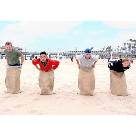 Sandbaggy Burlap Bags Large 24" x 40" - Potato Sack Race Bags for Kids & Adults | Perfect Birthday Party Game | Shrub & Plant Frost Protection (Pack of 4)