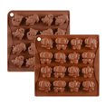 thumbnail image 1 of jesticaly 2Pcs 16 Cavity Chocolate Mould Cartoon Animals Pudding Candy Cookies Baking DIY Cake Decoration Tools Baby Party, 1 of 5