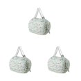thumbnail image 2 of Youkk Sac de Rangement Pliable Pratique Compagnon de Voyage Réutilisable Sacs de Rangement Pliables Fleur Bleue 3Set, 2 of 6