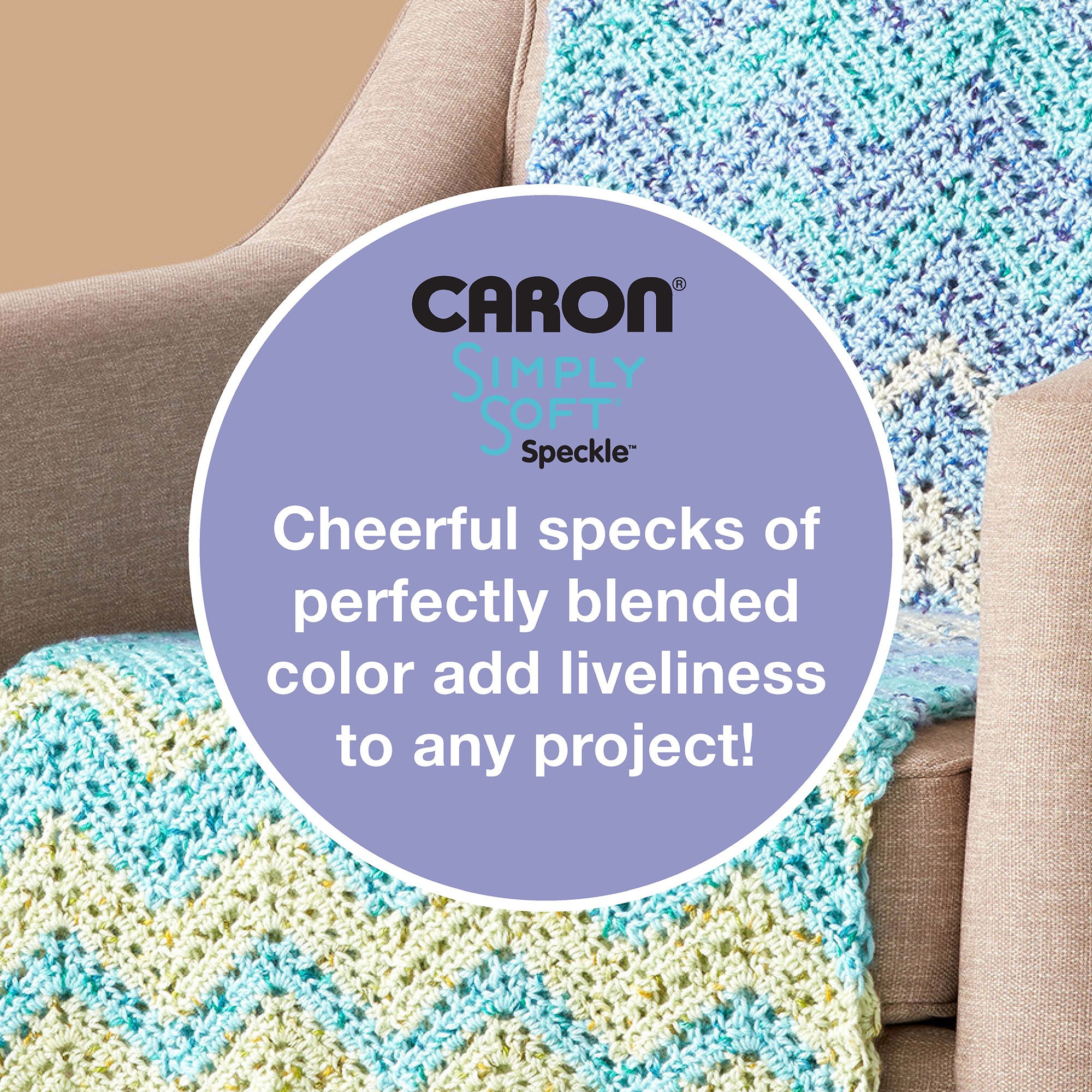 Caron® Fil Simply Soft® Speckle™, Acrylique #4 Moyen, 5oz/141g, 235 Yards