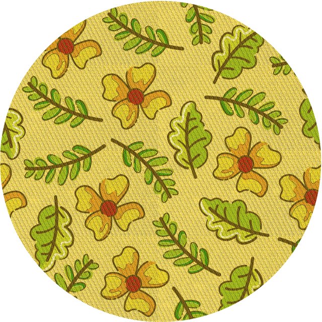 Ahgly Company Tapis Rond Lavable en Machine Intérieur Transitionnel Jaune Banane, 3 Pieds Rond