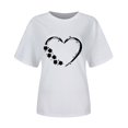 thumbnail image 4 of Pxiakgy Vente Chaude! Femmes T-Shirt Trèfle de la Saint-Patrick Béni Chanceux Irlandais T-Shirt à Manches Courtes Trèfle T-Shirt Graphique Hauts Mode Femme Décontracté Amour Imprimé Col Rond Haut à Manches Courtes T-Shirt, 4 of 4