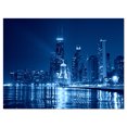 thumbnail image 2 of Design Art - Blue Chicago Skyline Night, 2 of 3