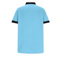 thumbnail image 4 of ylioge Mens Shirts Short Sleeve Golf Tees Shirt Office Work Pullover Button Collared Casual Color-Block Loose Comfort Tshirts Tops, 4 of 5