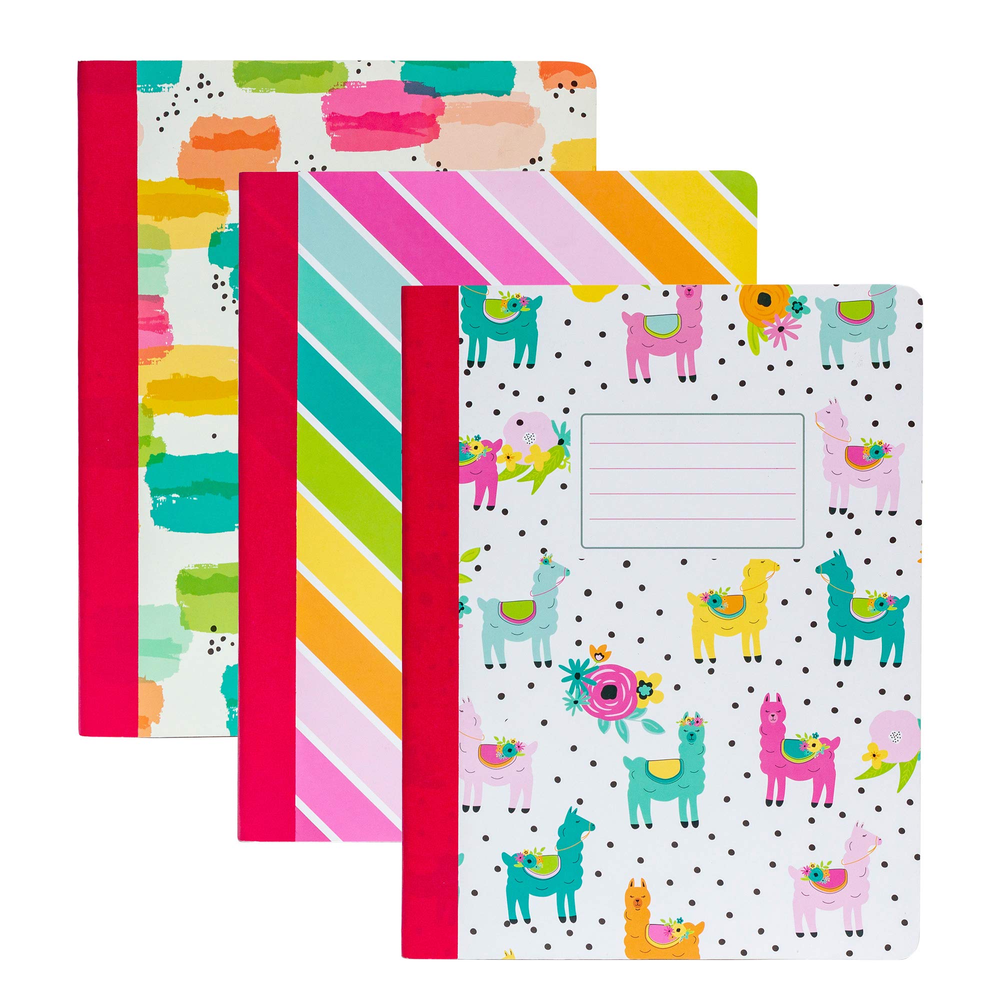 Pukka Pad, Carpe Diem 3-Pack Composition Notebook 70 Premium 80 GSM Ruled Sheets, Multi-Color