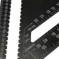 thumbnail image 3 of Yeacher Aluminum Alloy Triangle Rulers 90 degrees 45 degrees Set Square 12in Black Metric Square Ruler, 3 of 8