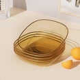 thumbnail image 1 of Tunhigl Four Pack Transparent PET Tableware Squared Household Living Room Kitchen Boned Snack Fruit Plates Vegetable Plates Set, 1 of 8