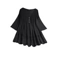 thumbnail image 1 of UKAP Ladies Tops Flowy Blouse Pleated Shirts Loose Holiday Summer Black XL, 1 of 3