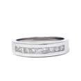 thumbnail image 2 of 1ct Princess Cut Diamond Wedding Mens 14K White Gold Ring, 2 of 2