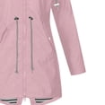 thumbnail image 2 of Imperméable Grande Taille pour Femmes, Long, à Capuche, Doublé, Coupe-Vent, Manteau de Pluie, Veste de Voyage, Vestes à Capuche pour l'Extérieur, 2 of 4