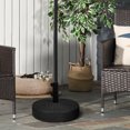 thumbnail image 2 of Outsunny 64lbs Patio Umbrella Base Stand, Fillable Umbrella Holder, Black, 2 of 10