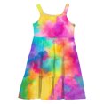 thumbnail image 3 of RXIRUCGD 2025 Vêtements d'Été pour Enfants 2-12 Ans Robe Décontractée Sans Manches à Ourlet Boutonné avec Poches Col Rond, 3 of 5