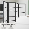 thumbnail image 4 of HOMCOM Folding Room Divider, 4 Panel Privacy Screen for Home Office, White, 4 of 10