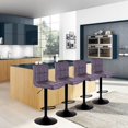 thumbnail image 2 of Bronte Living Leatherette Bar Stool with Adjustable Height, 360 Swivel Design, Comfortable Mid-Backrest, Pedestal Base with Footrest for Kitchen, Pub - Series Clementine - Set of 2, 2 of 9