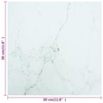 thumbnail image 4 of vidaXL Table Blanche 30x30 cm 6 mm Verre Trempé avec Design Marbre, 4 of 4