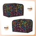 thumbnail image 3 of Toaster Cover 2 Slice Colorful Dustproof Bread Maker Cover Fingerprint Bakeware Protection Wide Slot Toaster Bag Reusable Kitchen Small Appliance Cover TC278, 3 of 6