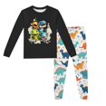 thumbnail image 1 of Pyjamas pour Garçons Tout-Petits Ensemble de Pyjama Imprimé Dinosaure Col Rond Manches Longues Pantalon 2 Pcs Printemps Automne Pyjamas pour Bébé Noir 8 Ans-9 Ans, 1 of 5