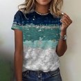 thumbnail image 2 of Pompotops Blouse Décontractée Ample pour Femme, Mode, Imprimée, Col Rond, T-Shirt, Chemises, Blouse, T-Shirt Imprimé, Liquidation, 2 of 5